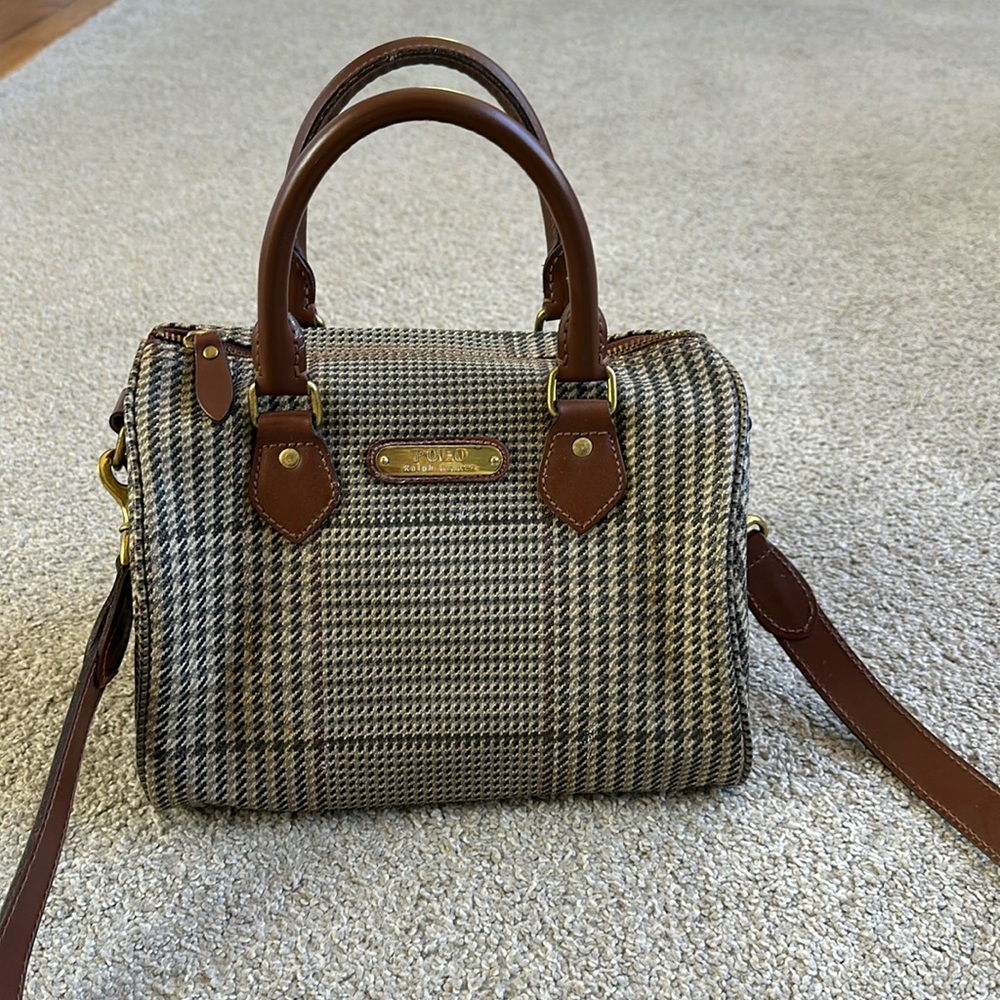 Vintage Polo Ralph Lauren | Handbag | Houndstooth Boston Bag
